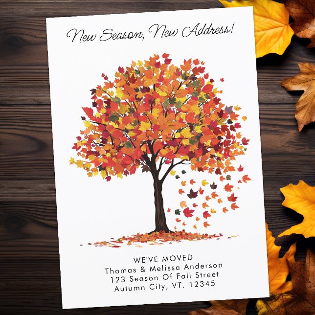 New Season New Address Autumn We've Moved Moving Announcement (Creator Uploaded)