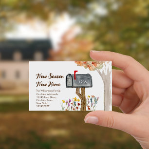 New Season New Home Change of Address Business Card