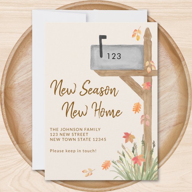 New Season New Home Fall Autumn Mailbox Moving Announcement (Creator Uploaded)