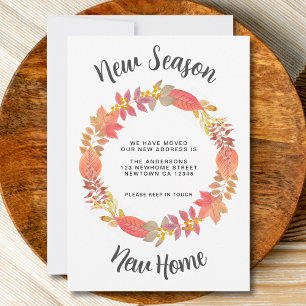 New Season New Home Fall Moving  Announcement
