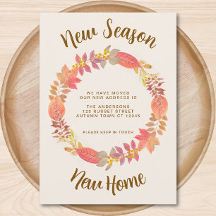 New Season New Home Fall Moving Announcement
