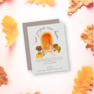 New Season New Home Fall Moving Announcement Card