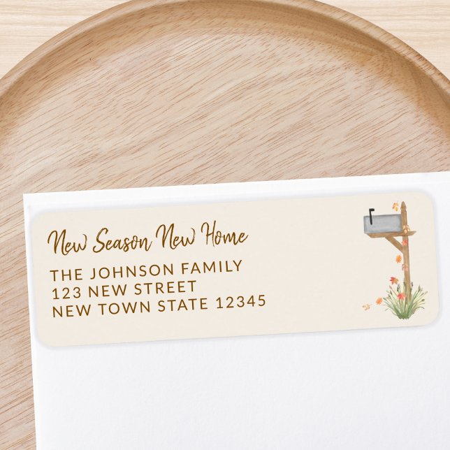New Season New Home Fall Moving Return Address  Label (Creator Uploaded)