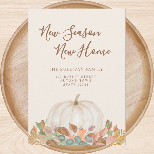 New Season New Home Fall Pumpkin Moving Announcement (Creator Uploaded)