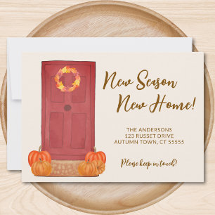 New Season New Home Pumpkin Moving Announcement