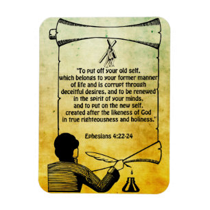 New self change Ephesians 4:22-24 Bible Quotes   Magnet