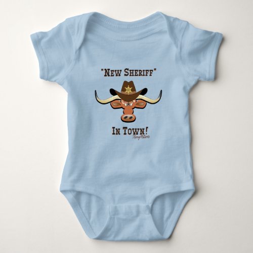 New Sheriff In Town Longhorn Baby Bodysuit