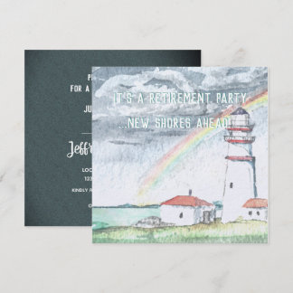 New Shores Lighthouse Retirement Party Invitation