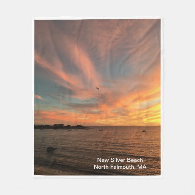 New Silver Beach Fleece Blanket, 50" x 60" (Front)