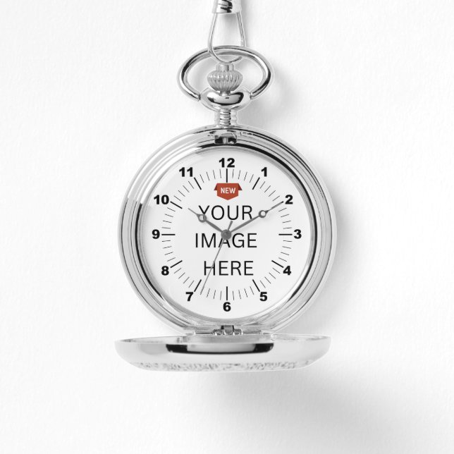 NEW! Silver Pocket Watch - Personalized  (Front)