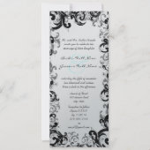 New Sizes 4.25x9.25 Fancy Swirl Wedding Invitation | Zazzle