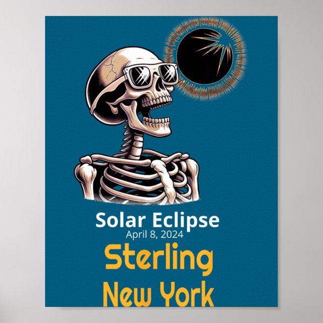 New Skeleton Solar Eclipse Sterling York Poster (Front)