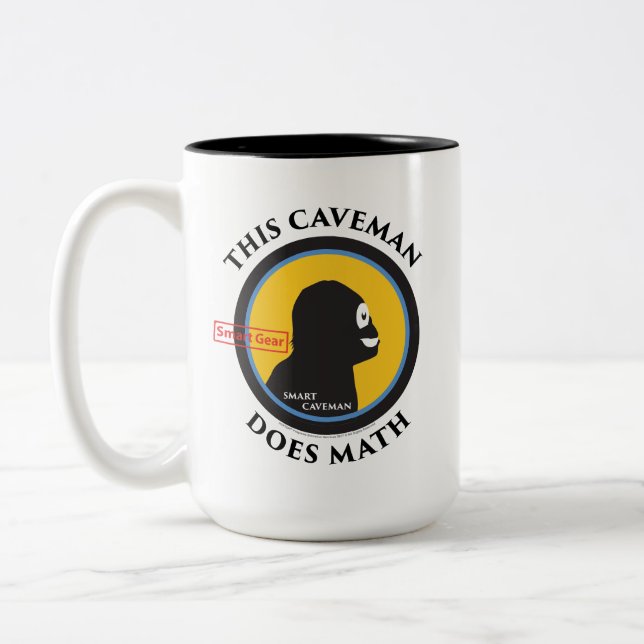 New Smart Gear Caveman Does Math Mug (Left)