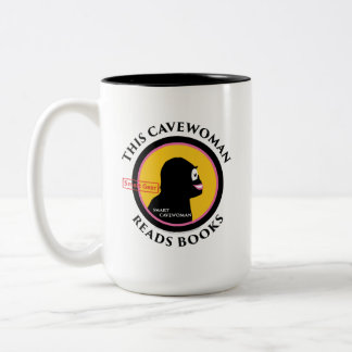 New Smart Gear Cavewoman Reads Books Mug