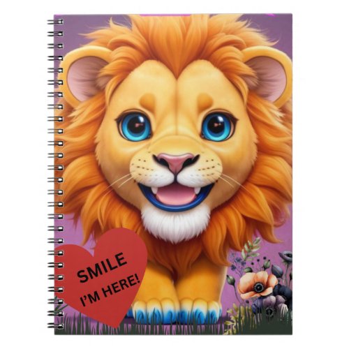 NEW Smiling Lion Cub Notebook Cover