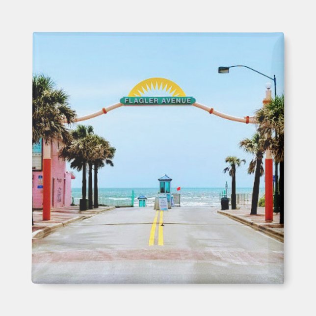 New Smyrna Beach, Florida Flagler Avenue Magnet (Front)