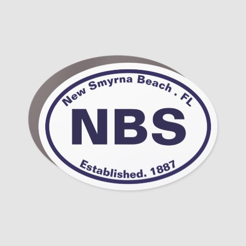 New Smyrna Beach Florida NBS Navy Souvenirs Car Magnet