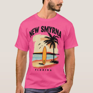 New Smyrna Beach Florida Surfboard Surfing Men Wom T-Shirt