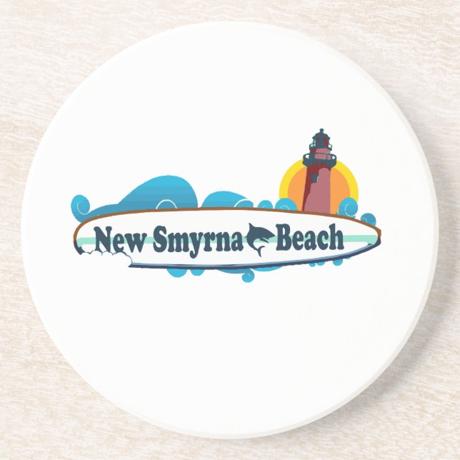 New Smyrna Beach. Sandstone Coaster (Front)
