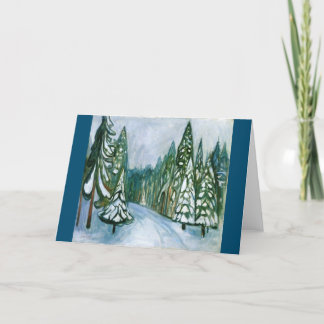 New Snow, by Munch, Fine Art Holiday Card