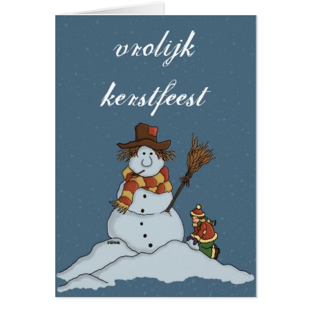 New Snow Man Christmas Card Snow Netherlands