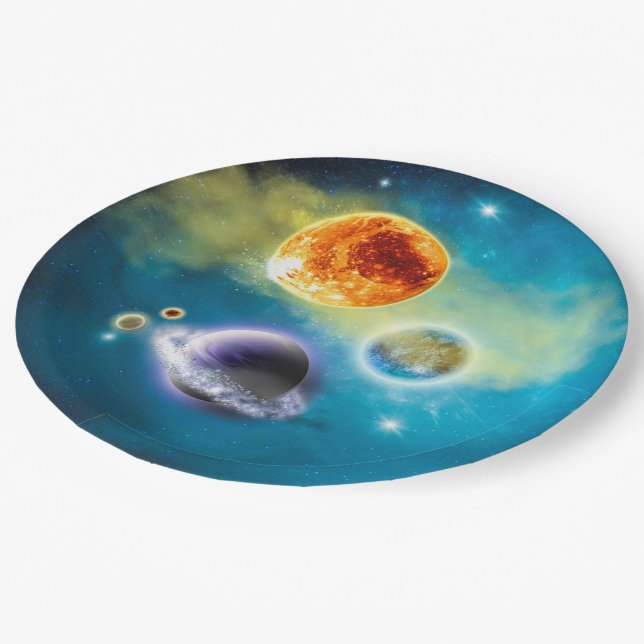 New Solar System Paper Plates (Angled)