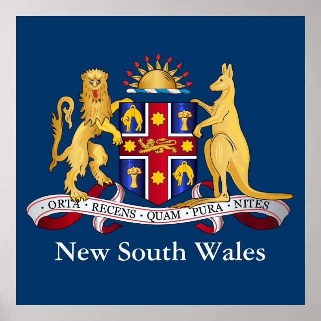 New South Wales coat of arms Poster (Front)
