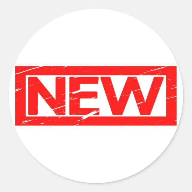 New Stamp Classic Round Sticker (Front)