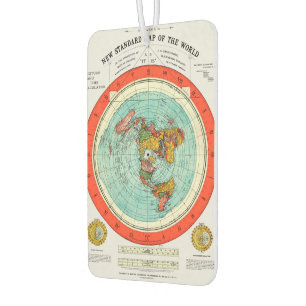 New Standard Map of the World Flat Earth Earther Air Freshener