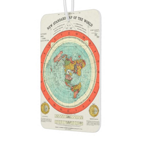 New Standard Map of the World Flat Earth Earther Air Freshener