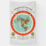 New Standard Map of the World Flat Earth Earther Banner