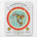 New Standard Map of the World Flat Earth Earther Mouse Pad