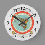 New Standard Map of the World Flat Earth Earther Round Clock