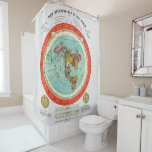 New Standard Map of the World Flat Earth Earther Shower Curtain