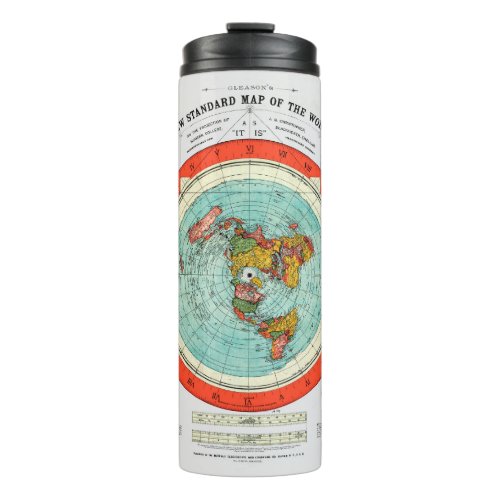 New Standard Map of the World Flat Earth Earther Thermal Tumbler