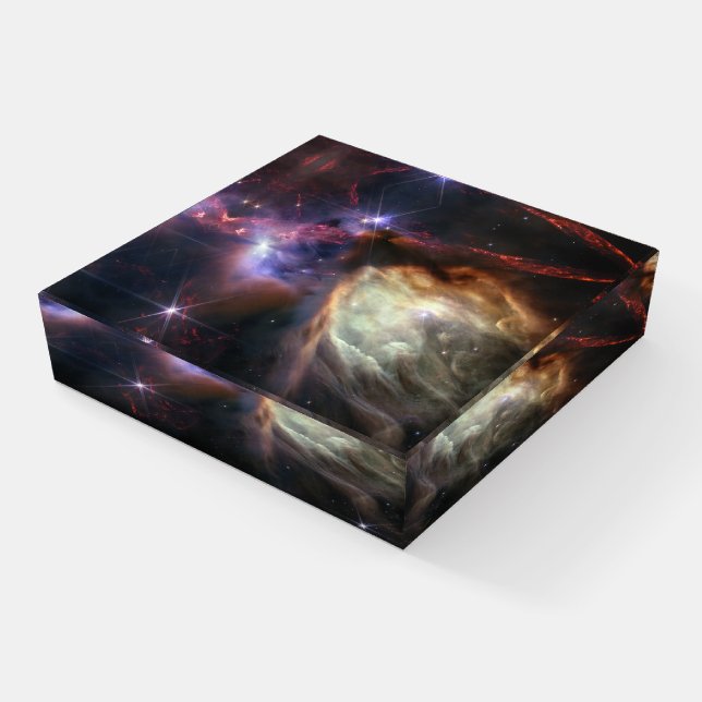 New Stars Forming | Rho Ophiuchi | JWST Paperweight (Angled)