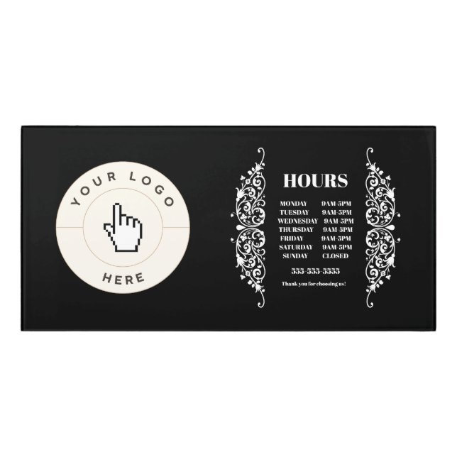 NEW! Store Hours - Classic Room Sign - Custom (Classic Front)