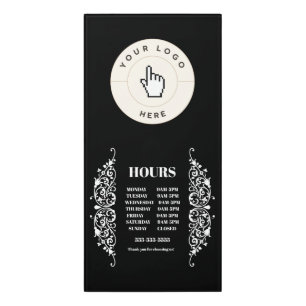 NEW! Store Hours - Classic Room Sign Vertical