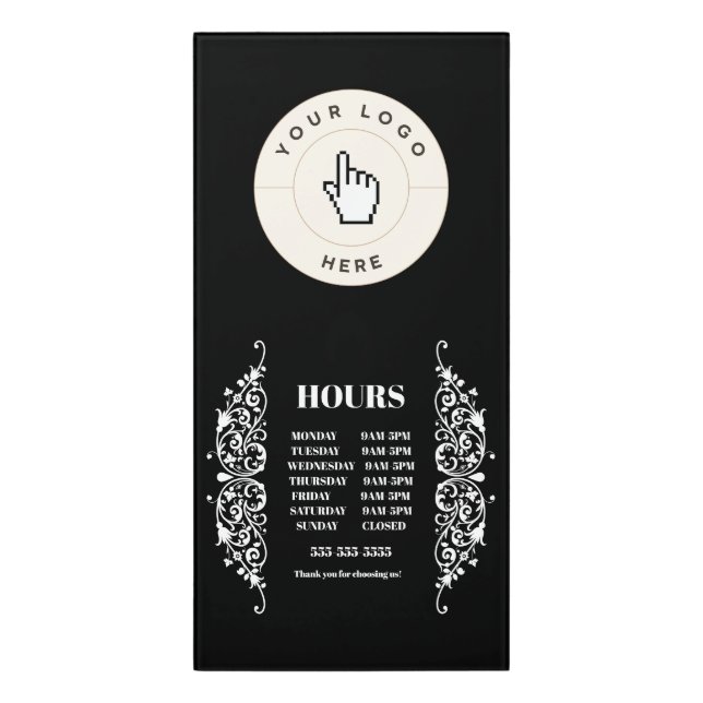 NEW! Store Hours - Classic Room Sign Vertical (Classic Front Vert)