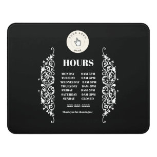 NEW! Store Hours - Modern Room Sign - Custom