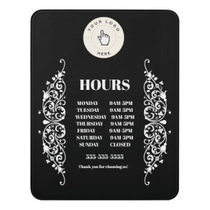NEW! Store Hours - Modern Room Sign Vertical