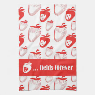 NEW "Strawberry ... fields forever" Tea Towel