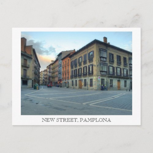 New street Pamplona Postcard