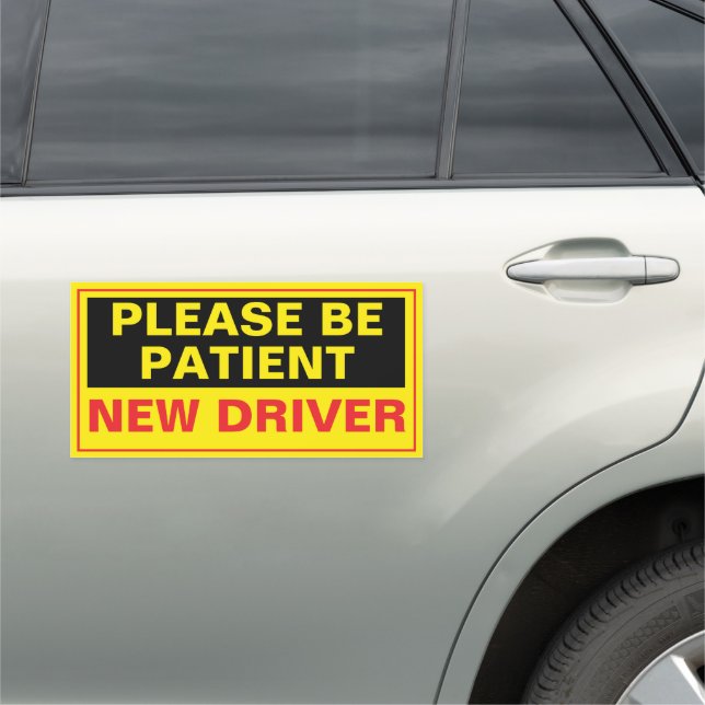 New Student Driver Please Be Patient Driving Busin Car Magnet (In Situ)