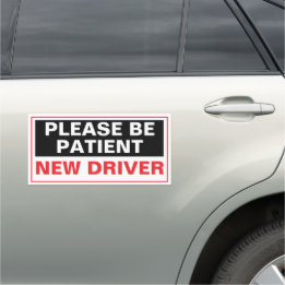 New Student Driver Please Be Patient Driving Busin Car Magnet