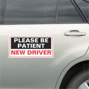 New Student Driver Please Be Patient Driving Busin Car Magnet