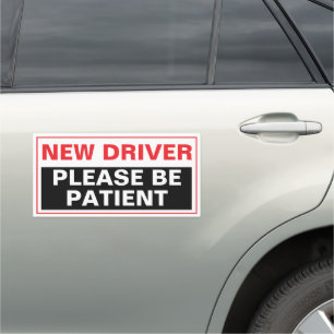 New Student Driver Please Be Patient Driving Busin Car Magnet