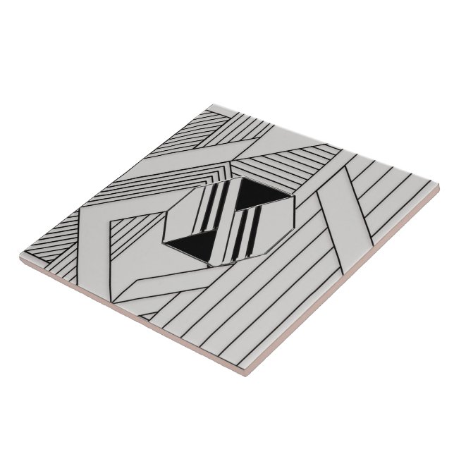 New Style Black and Gray Art Deco Ceramic Tile (Side)