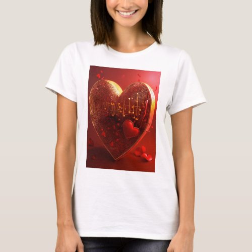 New style Musical Heart Womens t_shirt 