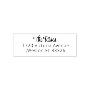 NEW Stylish Script Return Address Self-inking Sta Stamp